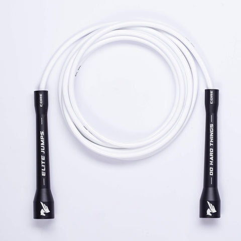 Do Hard Things® - 6mm PVC Jump Rope Jump Rope Elite Jumps Black & White - 5' short handle