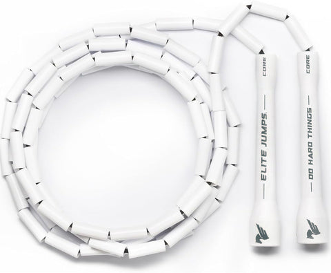 Do Hard Things® 1" Beaded Jump Rope Jump Rope Elite Jumps All White