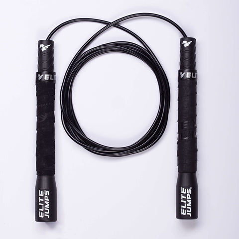 Do Hard Things® - 6mm PVC Jump Rope Jump Rope Elite Jumps Blackout - 8" long handle
