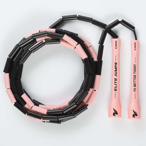 1% Better Today - 1" Beaded Jump Rope Jump Rope Elite Jumps Pastel Pink