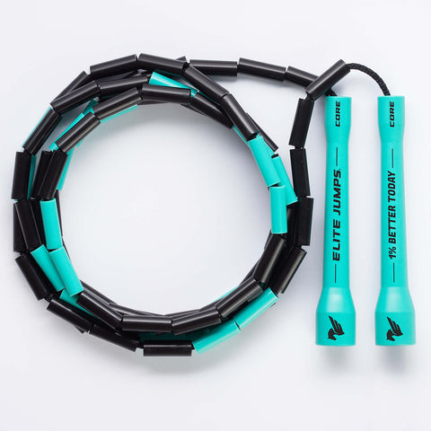 1% Better Today - 1" Beaded Jump Rope Jump Rope Elite Jumps Turquoise