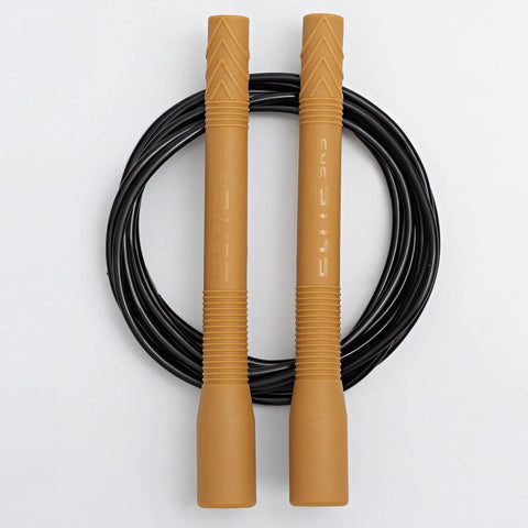 Freestyle Jump Rope - 4mm PVC with Long 8" Handle Jump Rope Elite Jumps Gold & Black