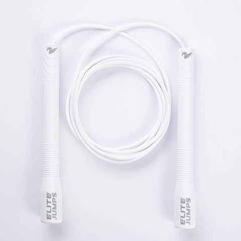 Freestyle Jump Rope - 4mm PVC with Long 8" Handle Jump Rope Elite Jumps White