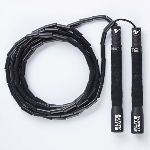 Freestyle Beaded Jump Rope Jump Rope Elite Jumps Black