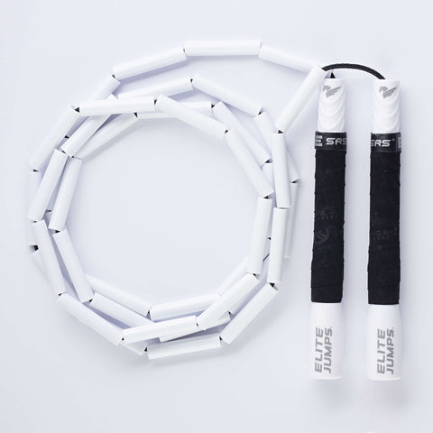 Heavy Beaded (1/2 lb) Fitness Jump Rope Jump Rope Elite Jumps White