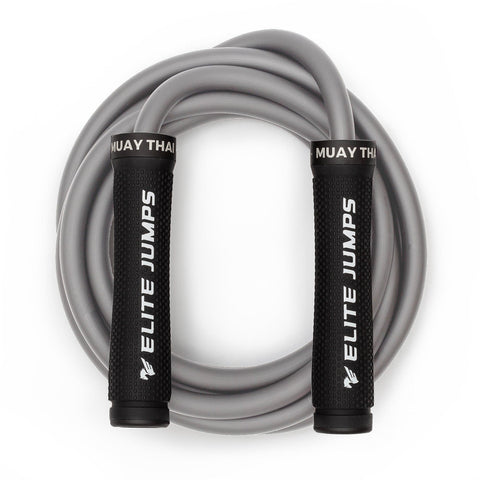 Muay Thai 3.0 - Adjustable 1.5lb Weighted Jump Rope Jump Rope Elite Jumps Silver